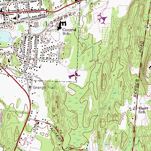 Topographic Map of Chancellor Livingston Elementary School, NY