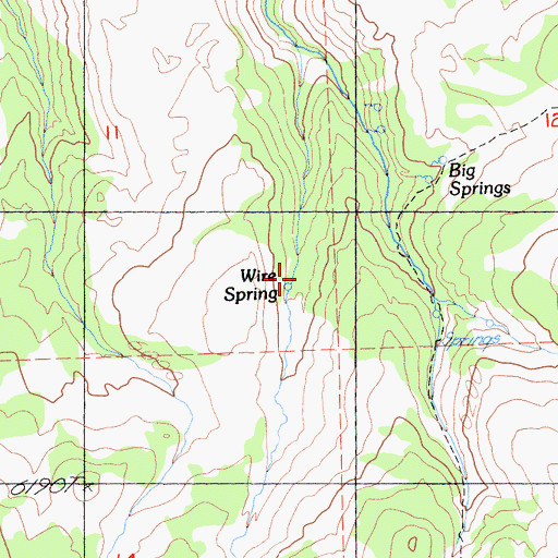 Topographic Map of Wire Spring, CA