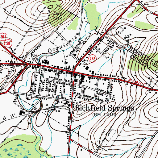Topographic Map of Capitol Theatre, NY