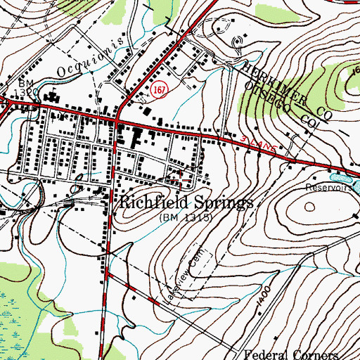 Topographic Map of Saint Joseph's Roman Catholic Church, NY