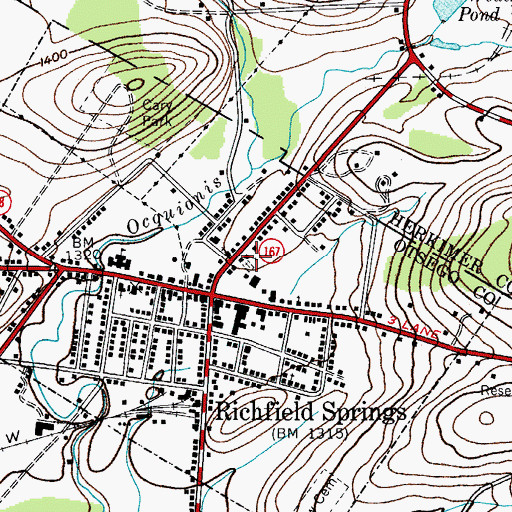 Topographic Map of First Presbyterian Church, NY