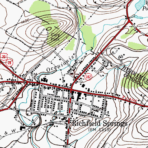 Topographic Map of Terrace Hotel, NY