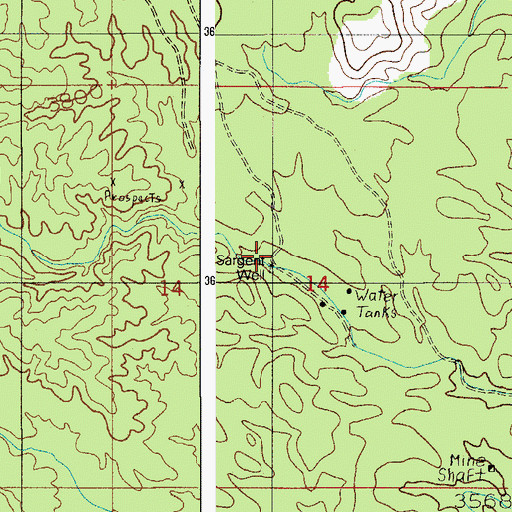 Topographic Map of Sargent Well, AZ