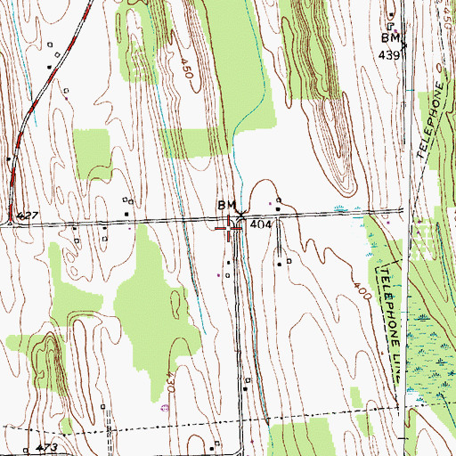 Topographic Map of Bartons Corners, NY
