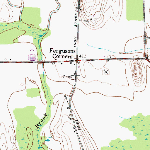 Topographic Map of School Number 7 (historical), NY