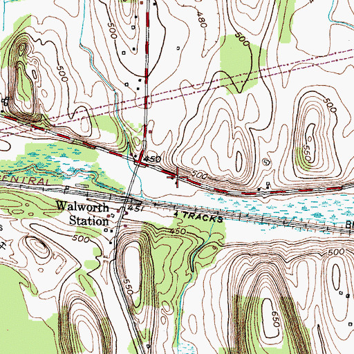 Topographic Map of School Number 2 (historical), NY
