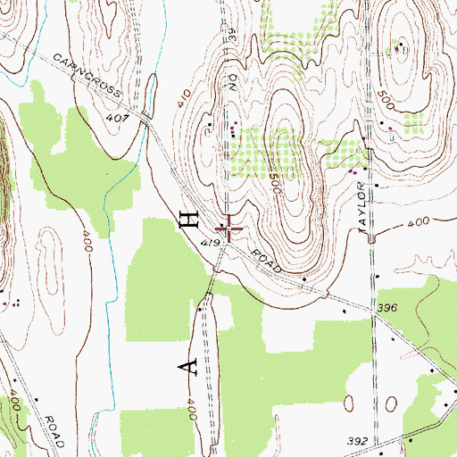 Topographic Map of School Number 2 (historical), NY