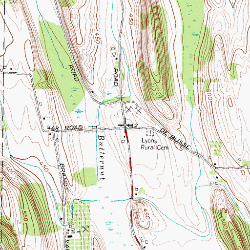 Topographic Map of School Number 8 (historical), NY