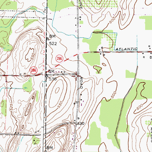 Topographic Map of School Number 4 (historical), NY