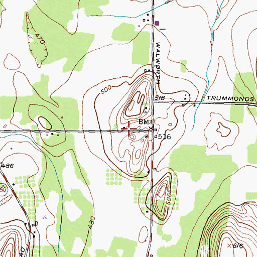 Topographic Map of School Number 6 (historical), NY