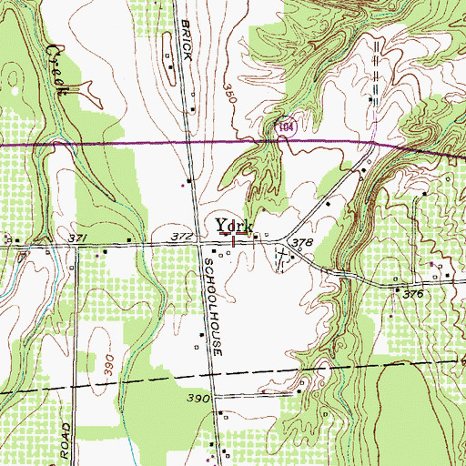 Topographic Map of School Number 2 (historical), NY