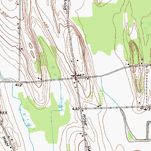 Topographic Map of School Number 8 (historical), NY