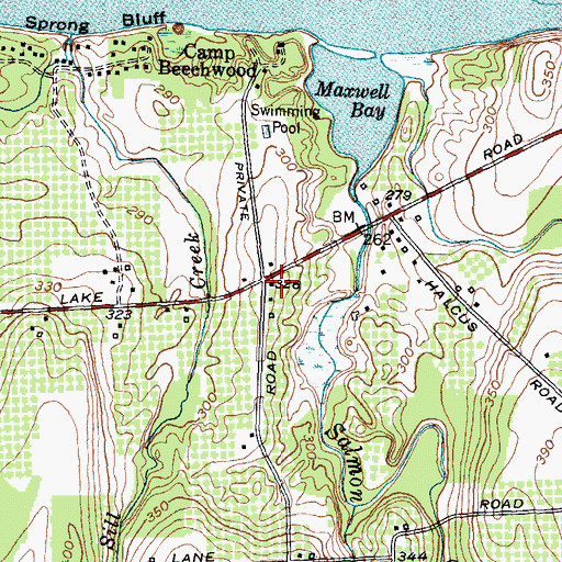 Topographic Map of School Number 2 (historical), NY