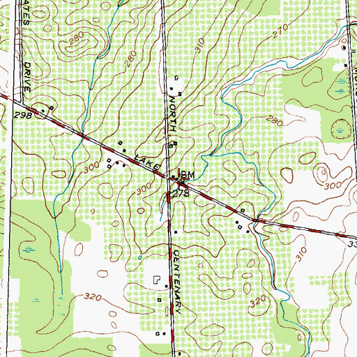 Topographic Map of School Number 3 (historical), NY