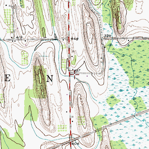 Topographic Map of Daboll Corners, NY