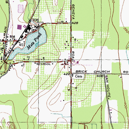 Topographic Map of School Number 9 (historical), NY