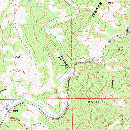 Topographic Map of Wolf Creek, CA