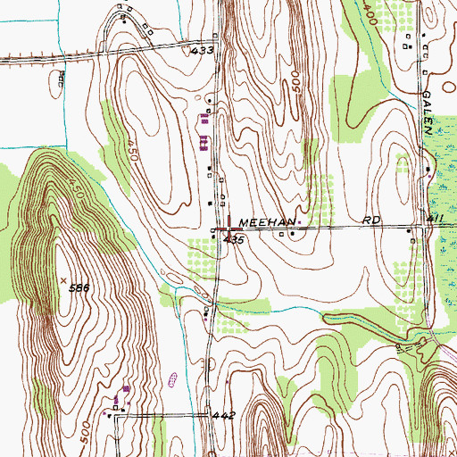 Topographic Map of School Number 5 (historical), NY