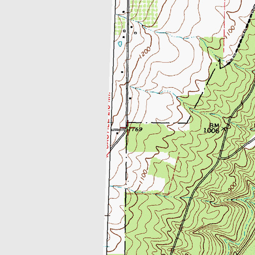 Topographic Map of Five Corners (historical), NY