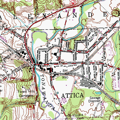 Topographic Map of First Presbyterian Church, NY