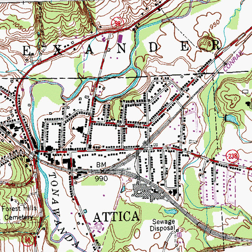 Topographic Map of Saint Luke's Episcopal Church, NY
