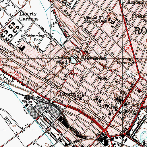 Topographic Map of Wesleyan Methodist Church, NY