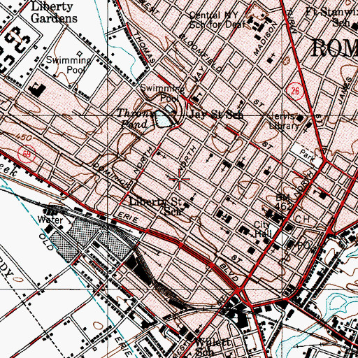 Topographic Map of First Assembly of God Church, NY