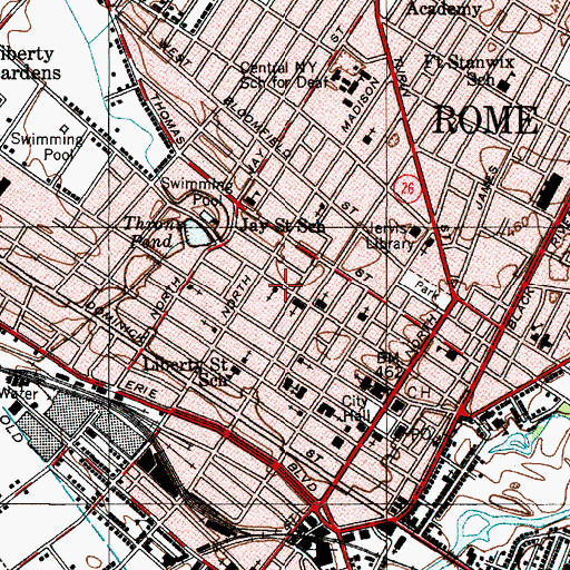 Topographic Map of Free Methodist Church, NY