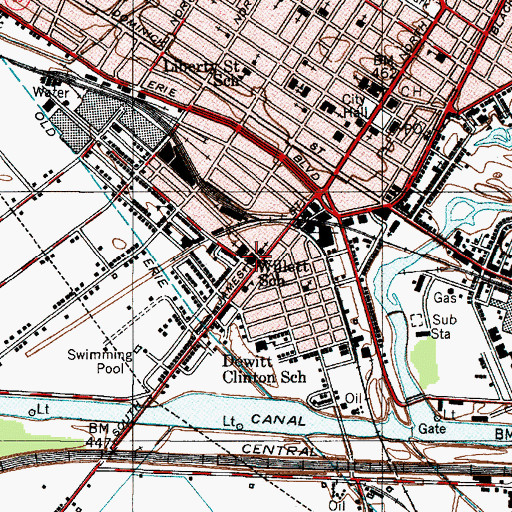 Topographic Map of Transfiguration Roman Catholic School, NY
