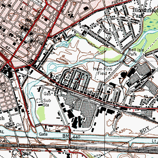 Topographic Map of East Rome Public School (historical), NY
