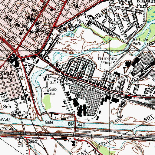 Topographic Map of East Rome Branch Jervis Public Library, NY