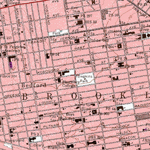 Topographic Map of Hattie Carthan Garden, NY
