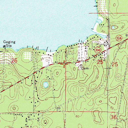 Topographic Map of New Beginnings Church of God, FL