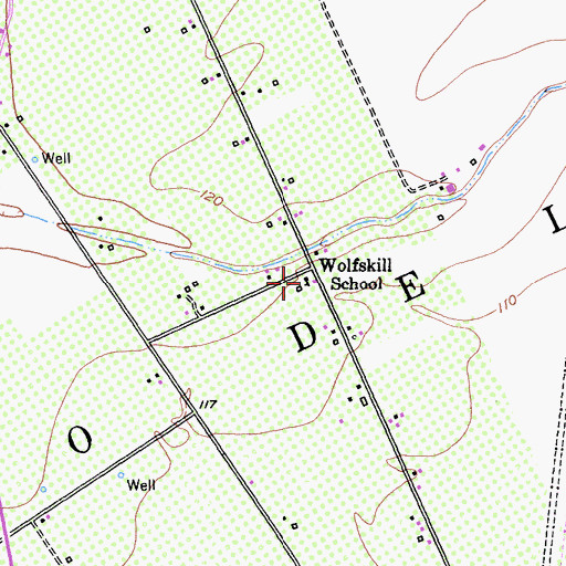 Topographic Map of Wolfskill School, CA