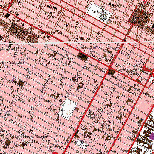 Topographic Map of Holland Building, NY