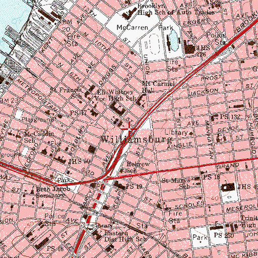 Topographic Map of Campiz Playground, NY