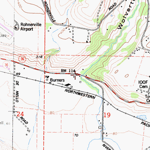 Topographic Map of Wolverton Gulch, CA
