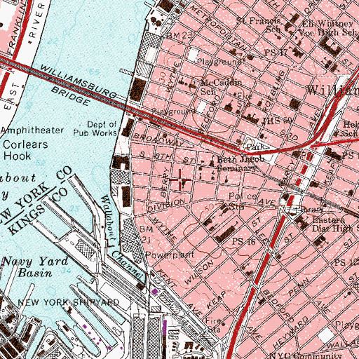 Topographic Map of Epiphany Playground, NY