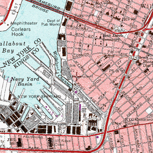 Topographic Map of Jacob's Ladder Playground, NY