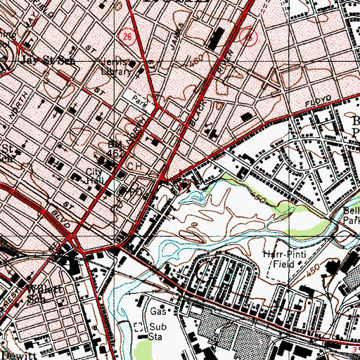Topographic Map of Saint Peter's Parochial School, NY