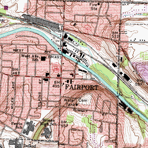 Topographic Map of Saint Luke's Episcopal Church, NY