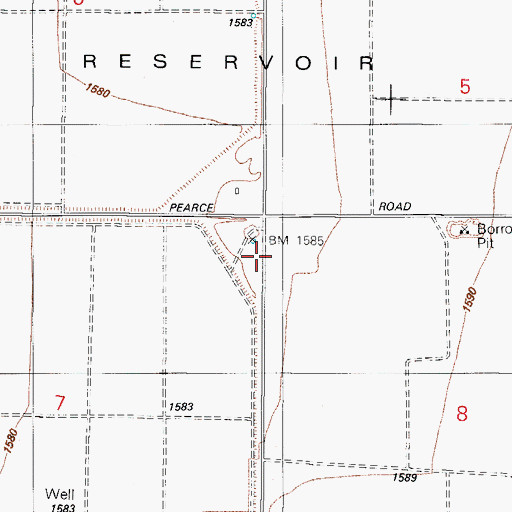 Topographic Map of Sawtooth School, AZ