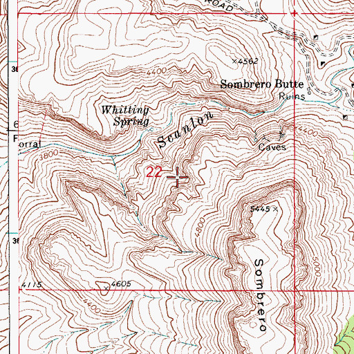 Topographic Map of Scanlon Spring, AZ