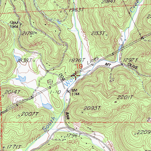 Topographic Map of Woodpecker Ravine, CA