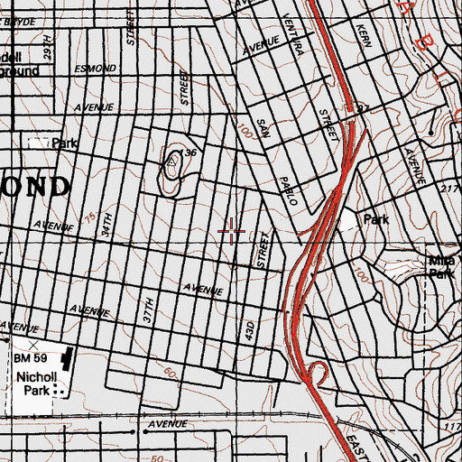 Topographic Map of Wilson Elementary School, CA