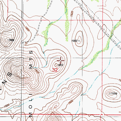 Topographic Map of Silver Reef Pass, AZ