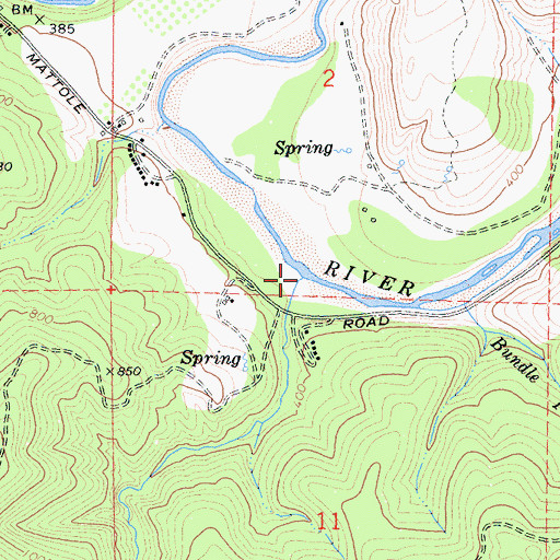 Topographic Map of Woods Creek, CA