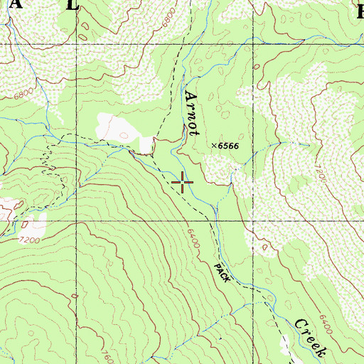 Topographic Map of Woods Gulch, CA