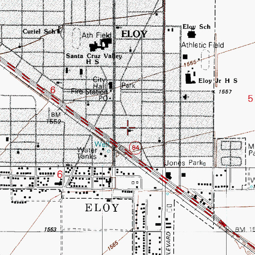 Topographic Map of Southwest Gas Site Mini Park, AZ
