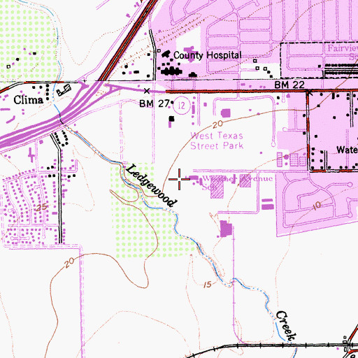 Topographic Map of E Ruth Sheldon Elementary School, CA